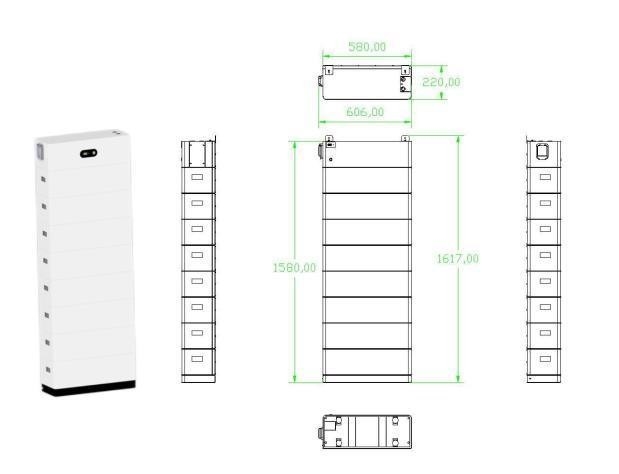 6000 ciclos 2.5 Kwh 52ah Sistema de almacenamiento de energía para el hogar Batería de litio Ess apilada personalizada