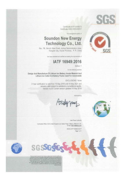 Soundon New Energy Technology Co,.Ltd.